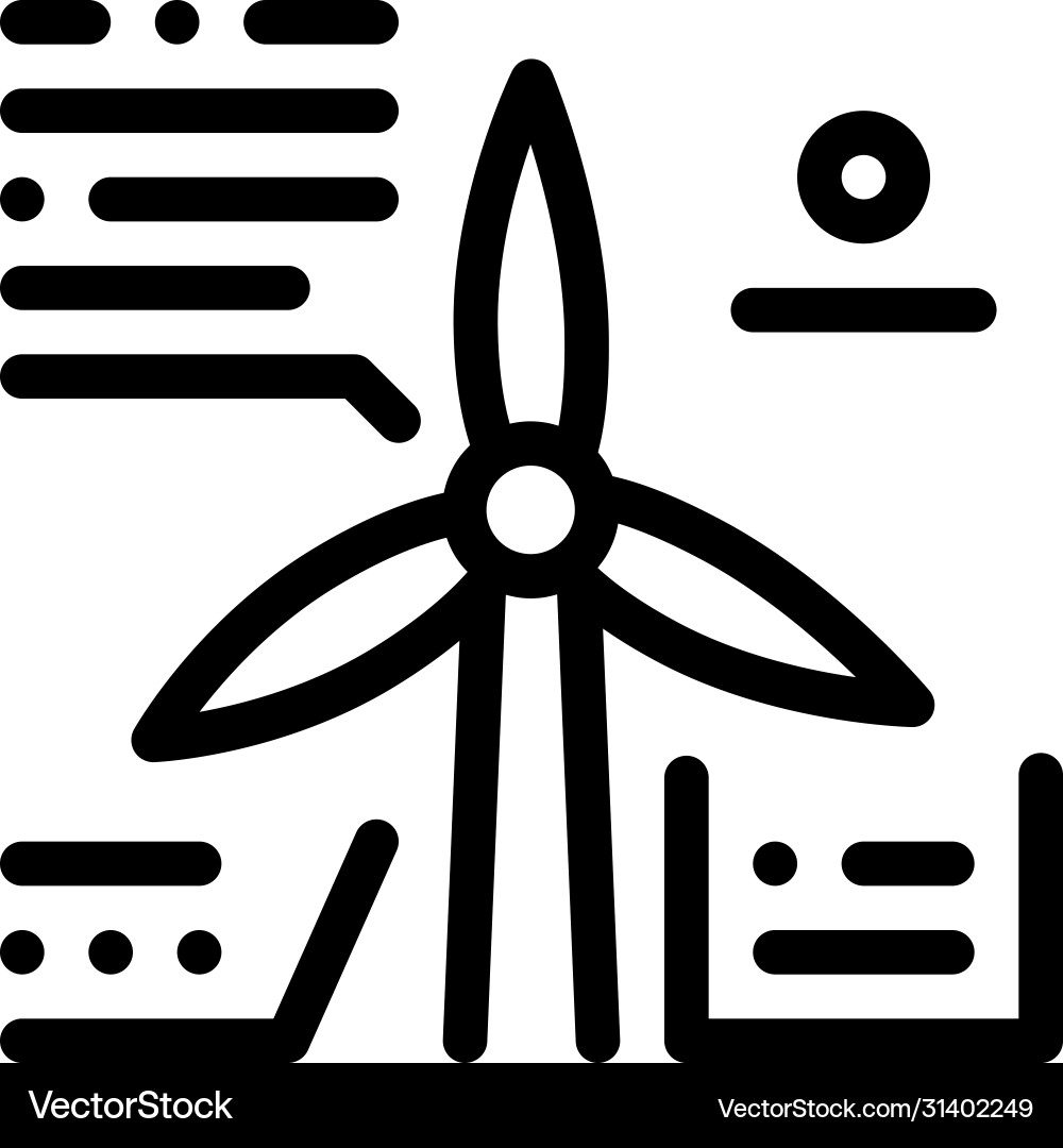 Parsing study windmill icon Parsing study windmill icon vector image