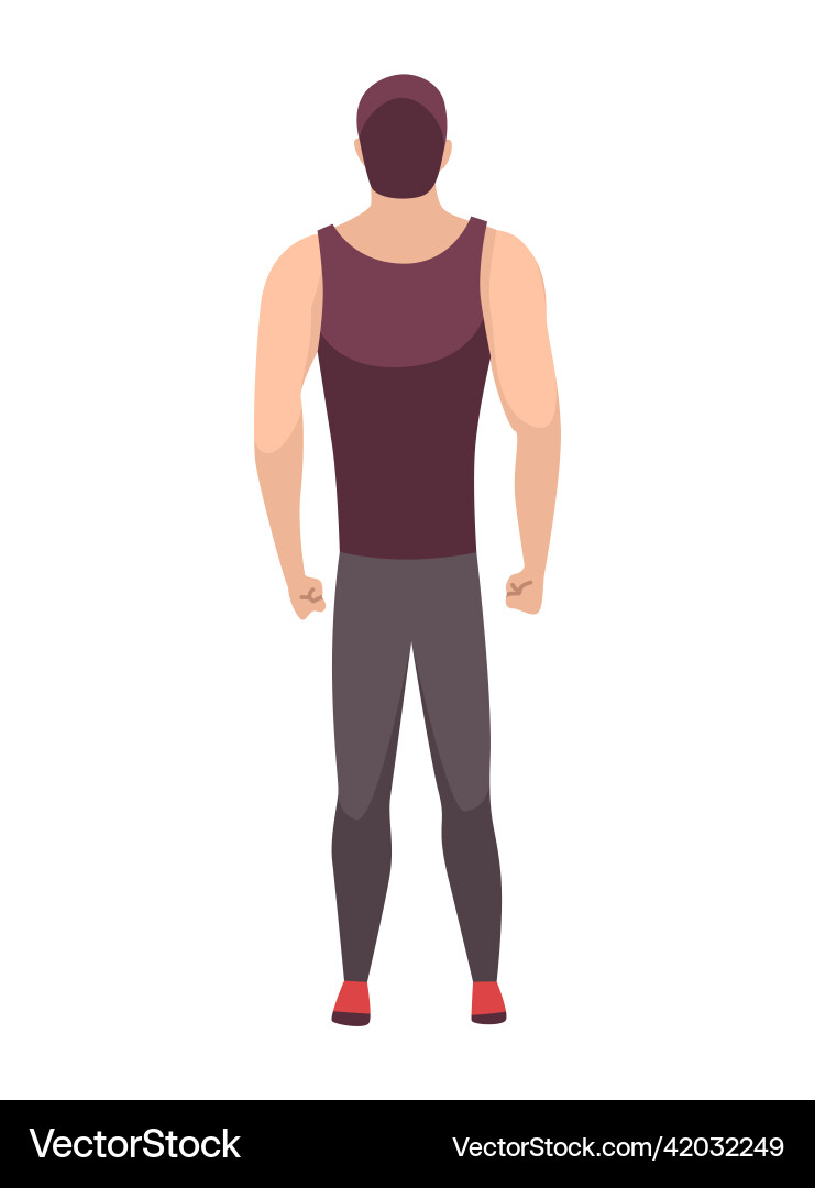 People character back view young human cartoon People character back view young human cartoon vector image