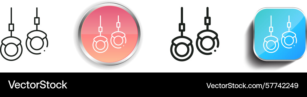 Pull up icon thin linear regular and button style Pull up icon thin linear regular and button style Vector Image