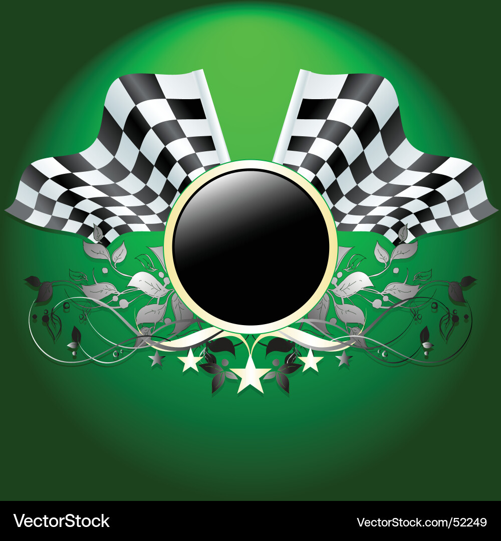 Racing Flag Design Vector Image