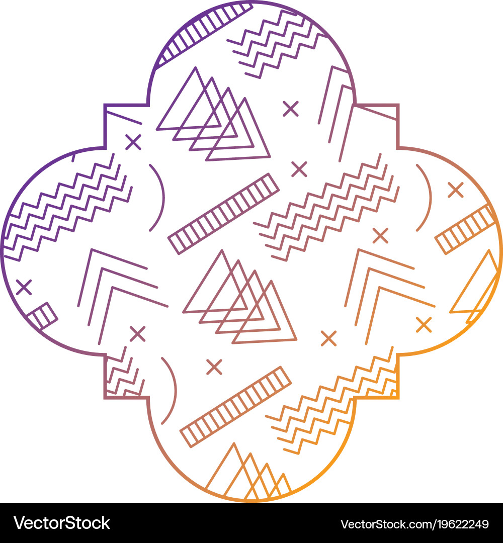 Seamless pattern label shape with geometric Vector Image