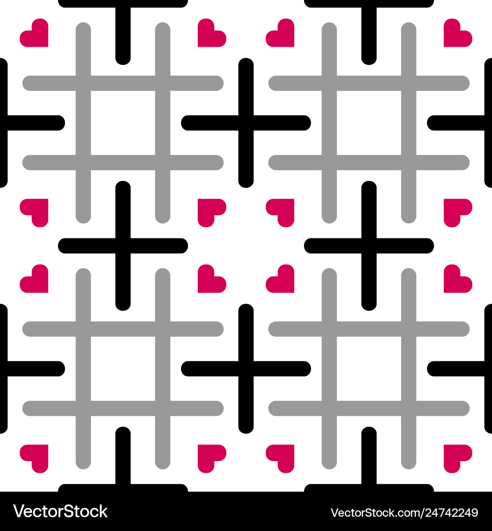Seamless tileable pattern with cross grid Vector Image
