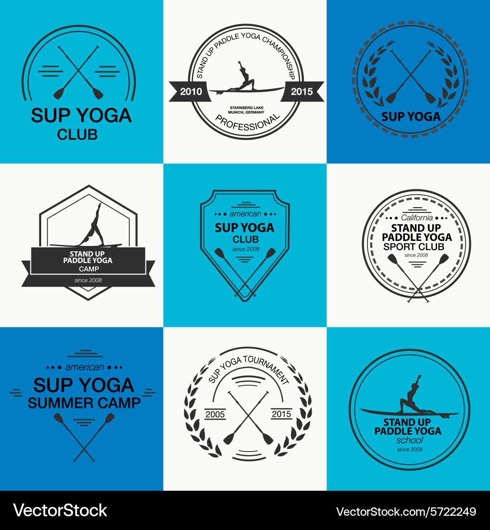 Set of different logotype templates for stand up vector image