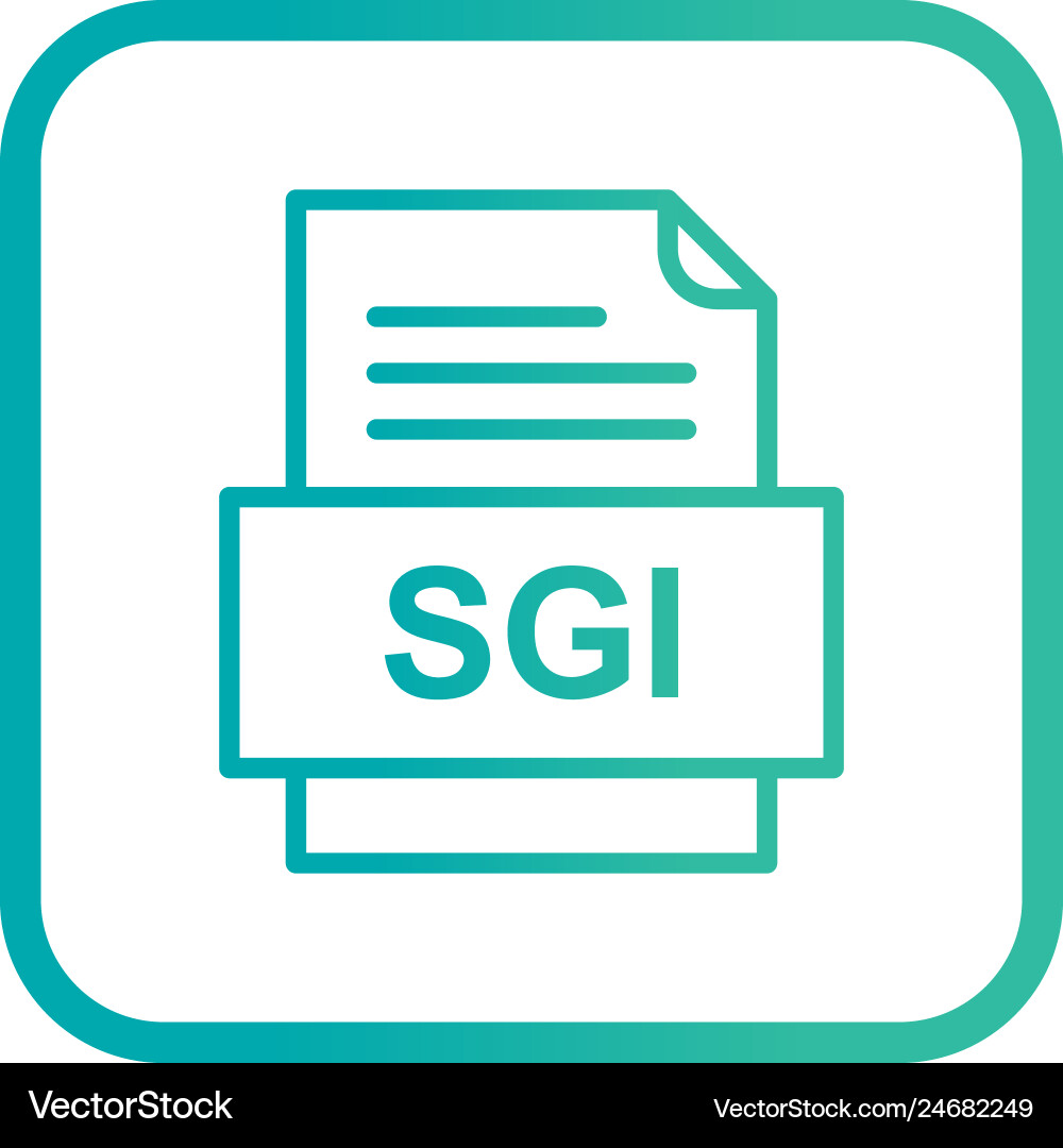 Sgi file document icon vector image