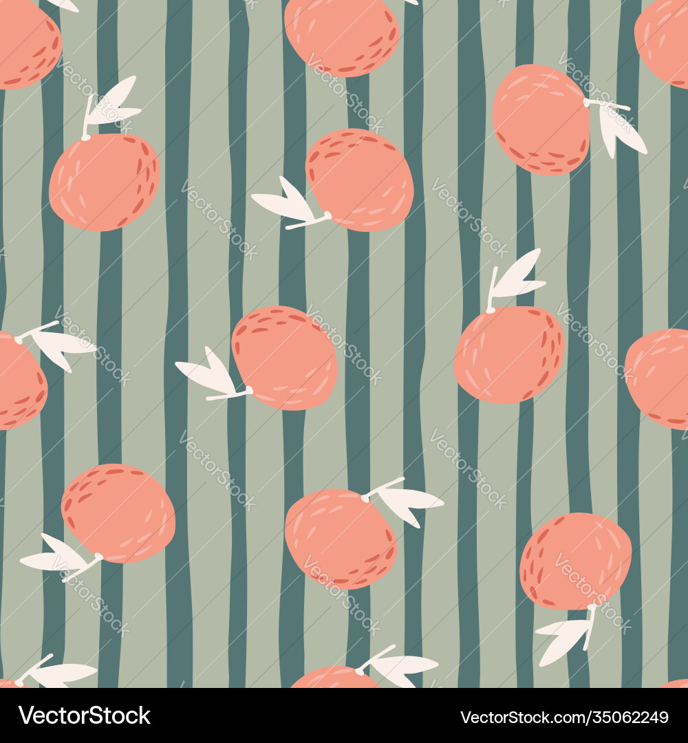 Stylized fruit seamless pattern with random Stylized fruit seamless pattern with random Vector Image