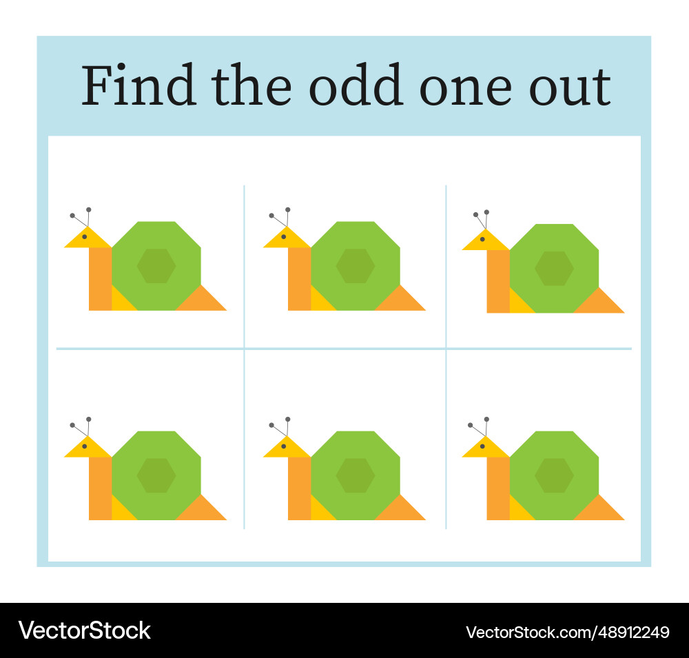 Task for the development of attention and logic vector image