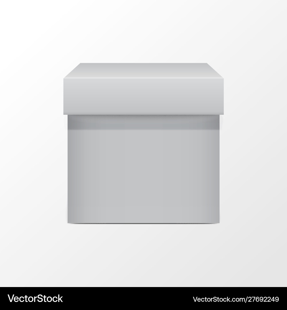 White box square package 3d realistic blank cube Vector Image