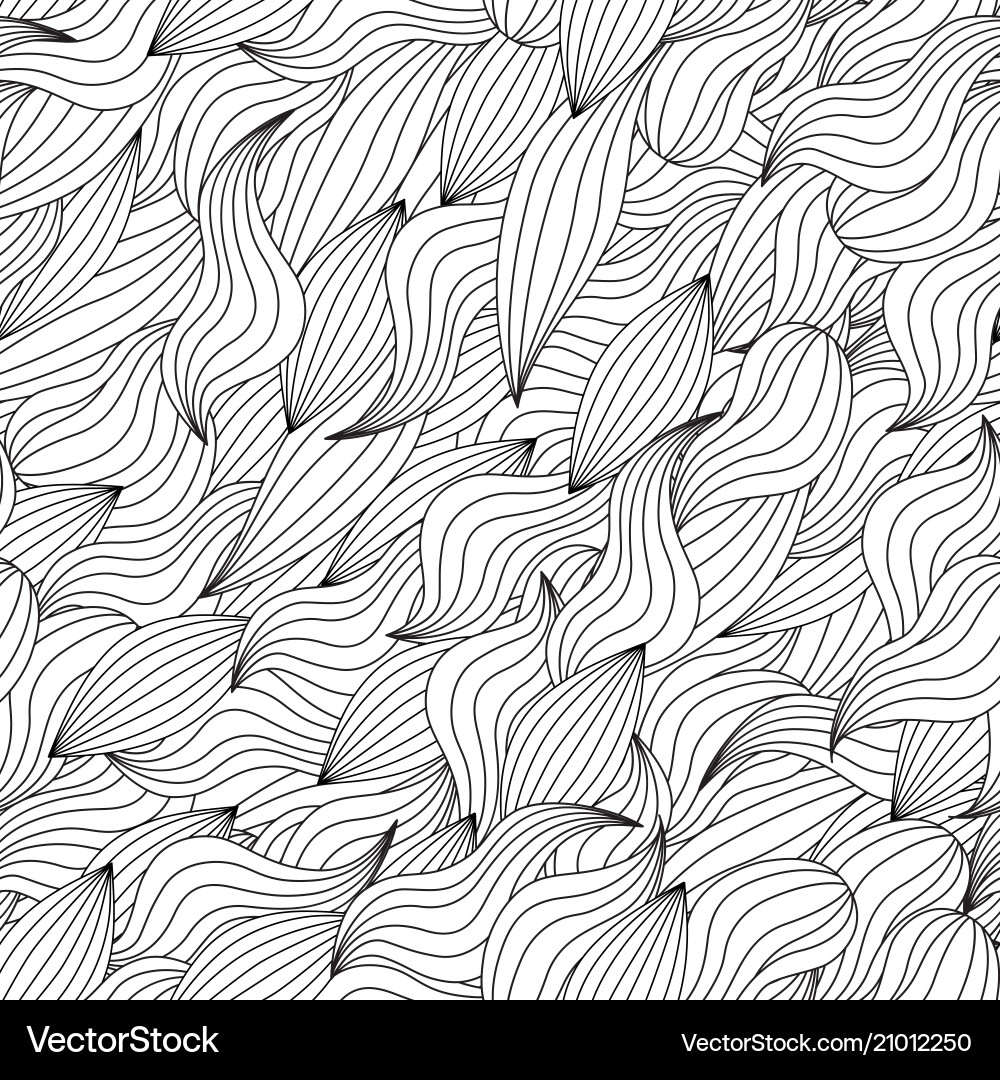 Abstract Wave Pattern - Zentangle Style vector image