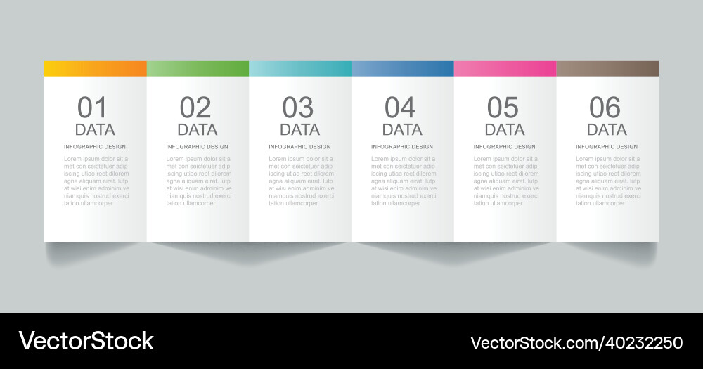 Data Index Tab Paper Template vector image