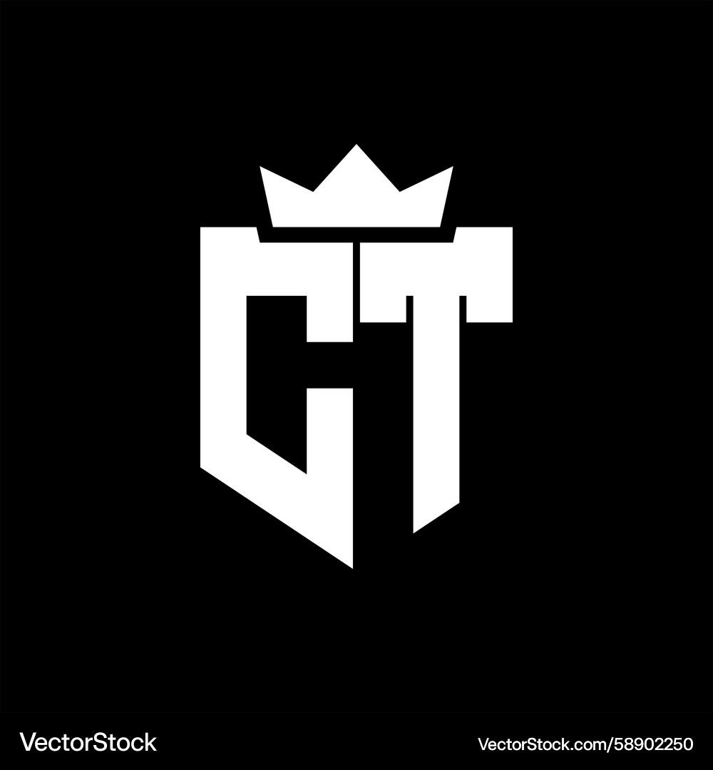Geometric Shield Monogram Logo Vector Image