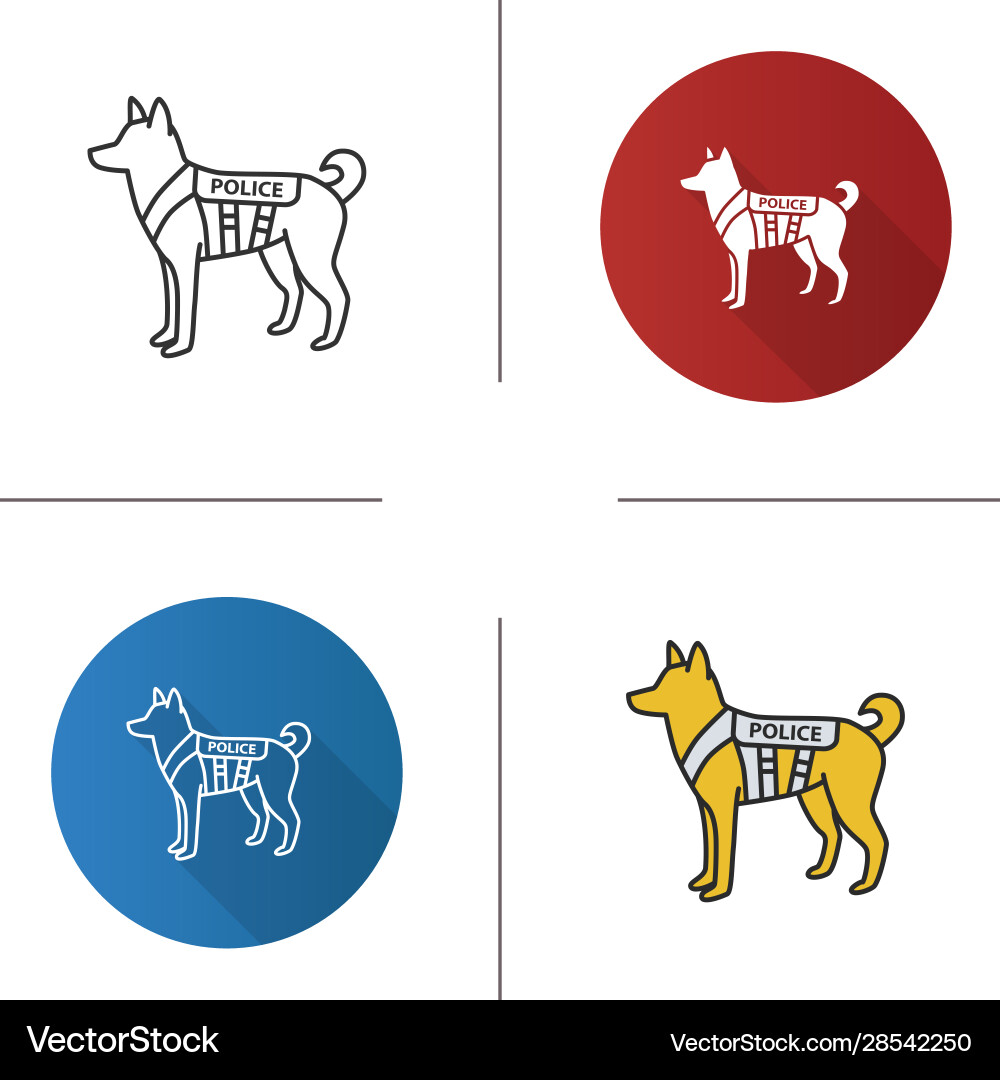 K9 police dog icon K9 police dog icon vector image