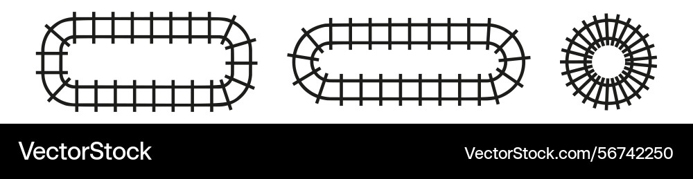 Train rail track railway pattern 3d subway line Train rail track railway pattern 3d subway line vector image