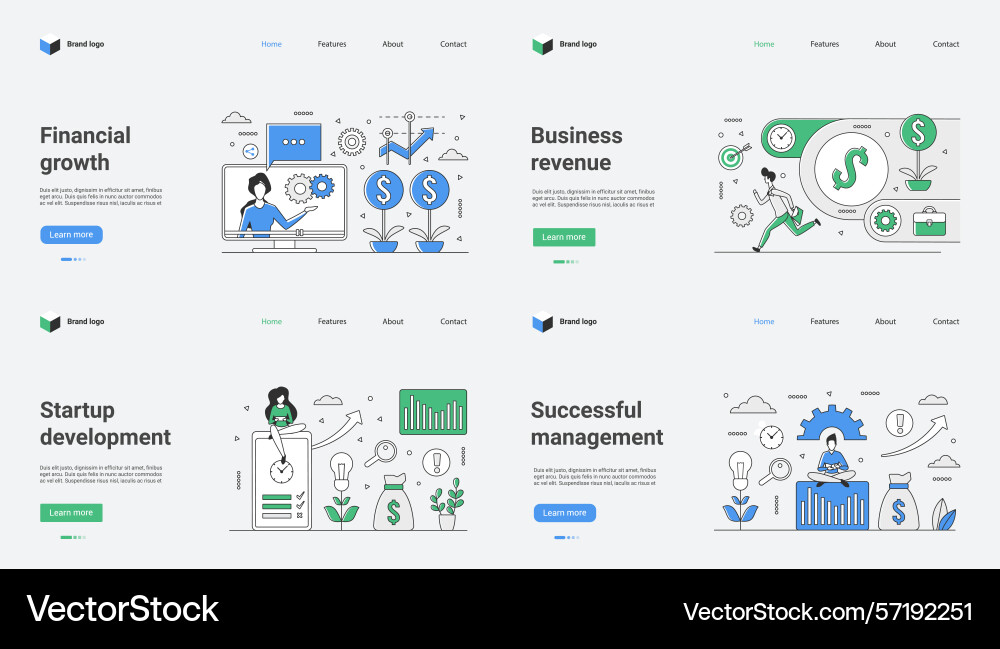 A comprehensive web template A comprehensive web template vector image