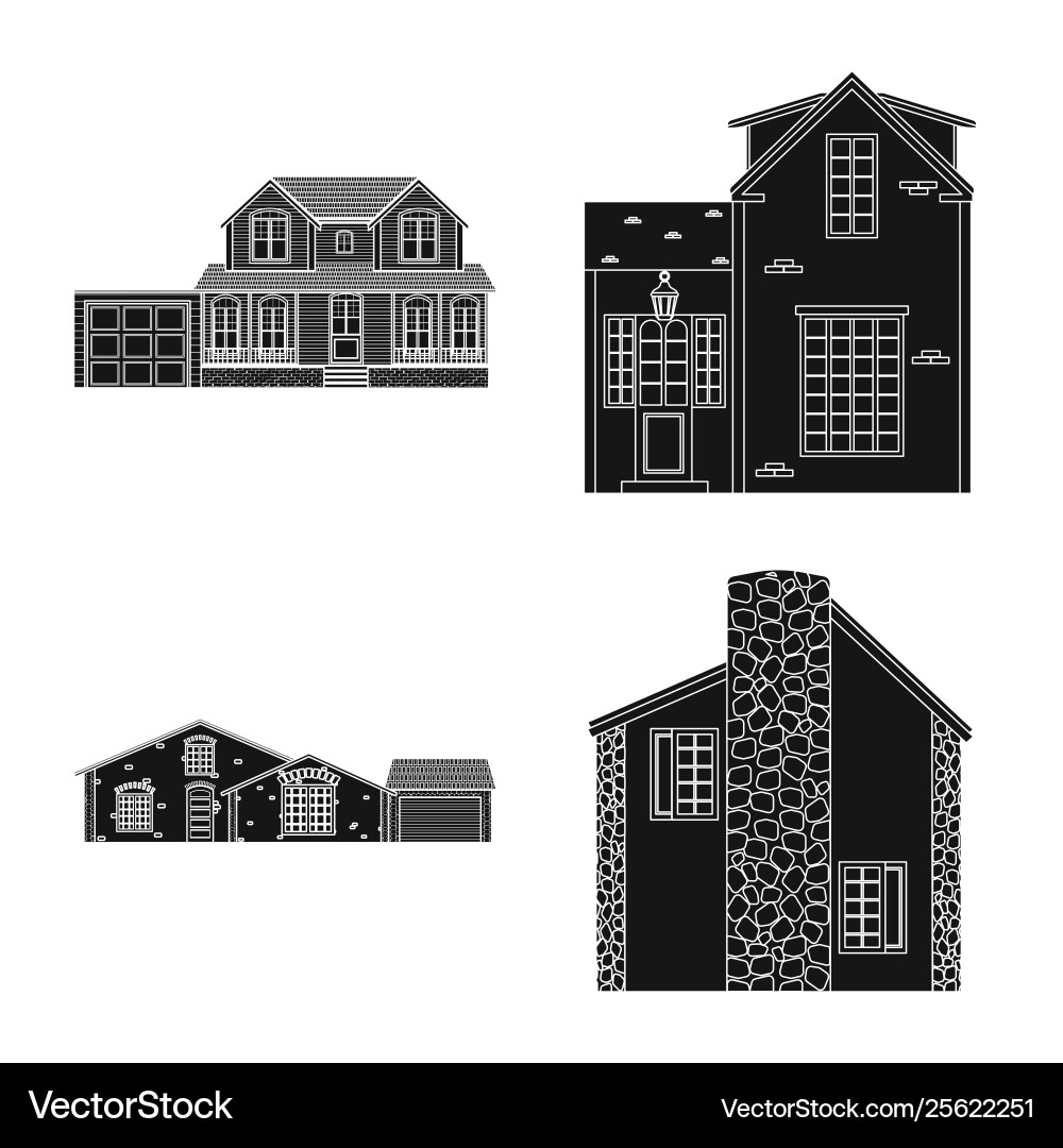 Building and front sign Vector Image