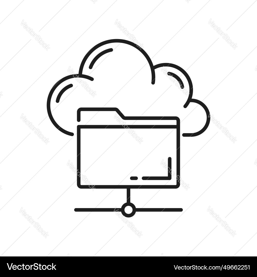 Cloud storage and network database server icon Cloud storage and network database server icon vector image