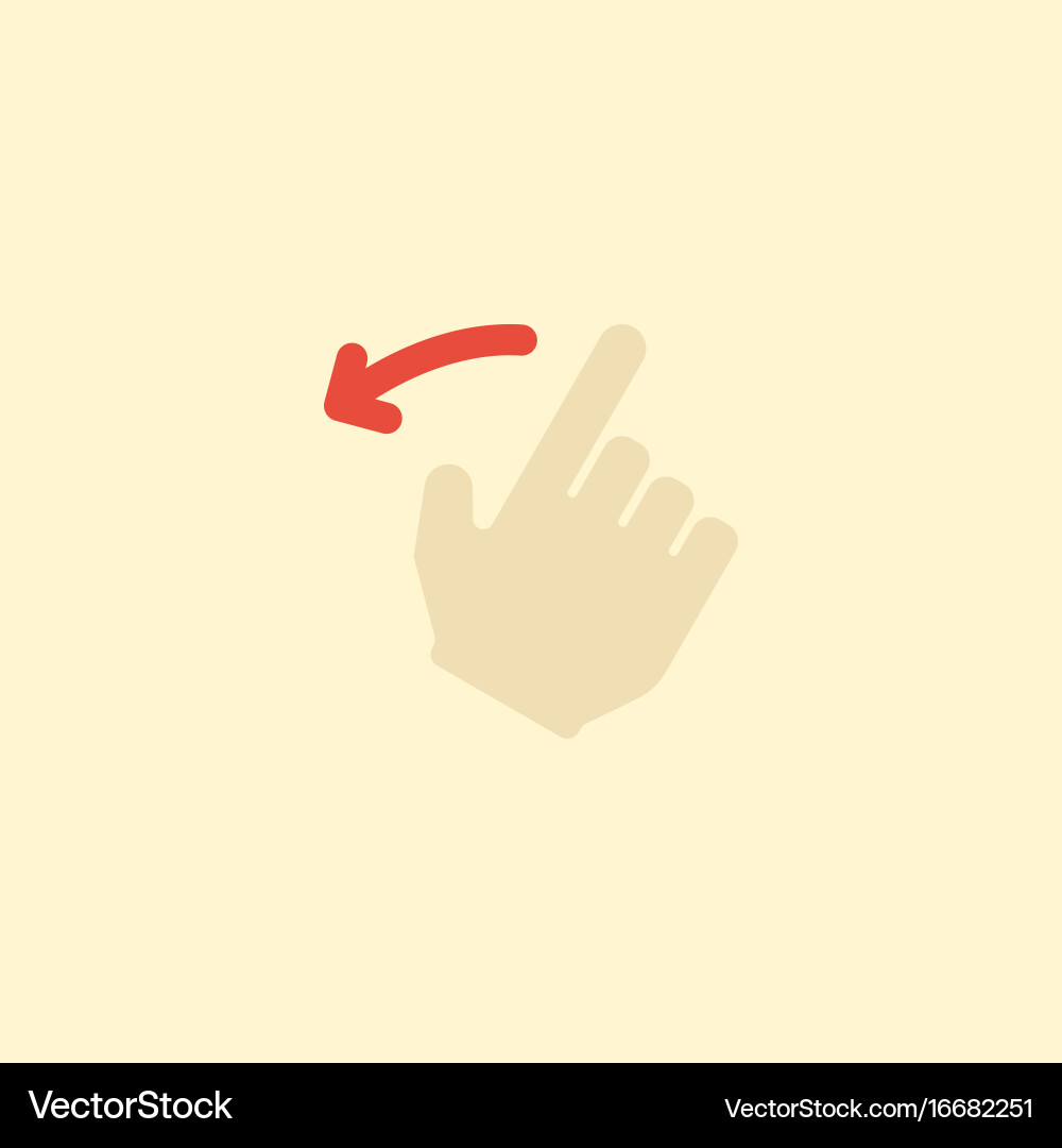 Flat icon backward element Vector Image