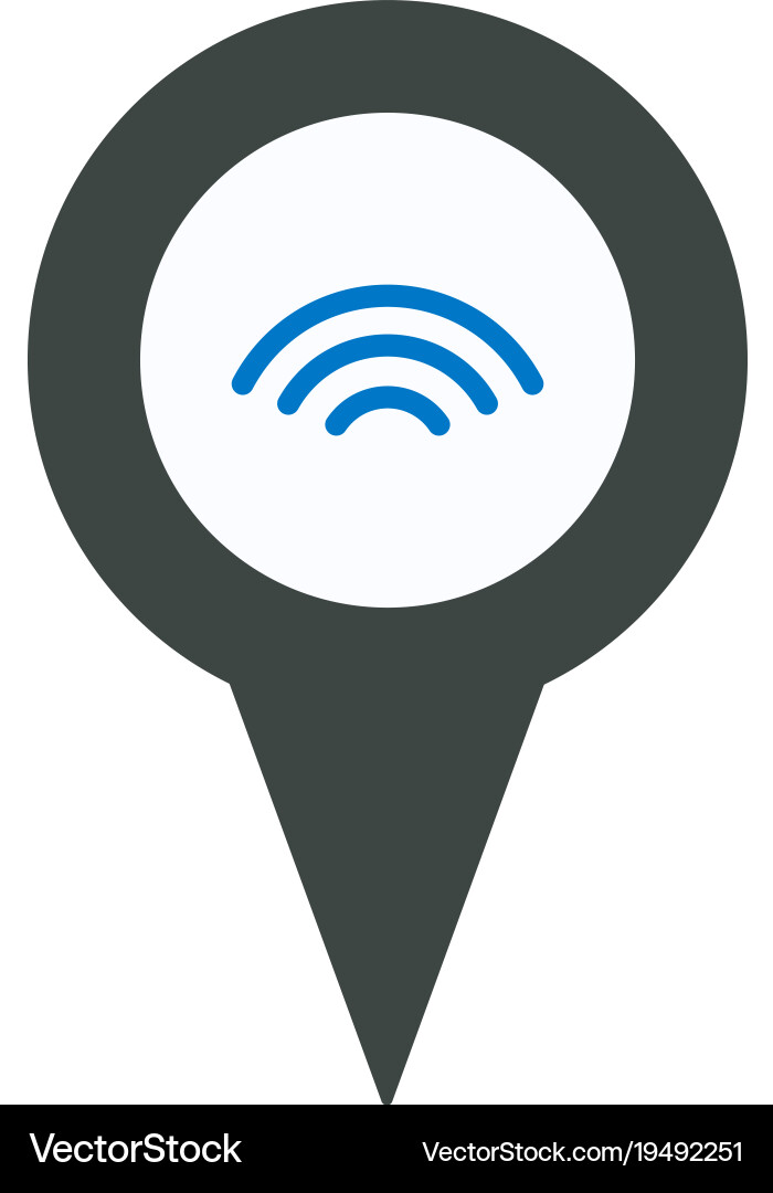 Gps location marker pin pointer signal tower icon vector image