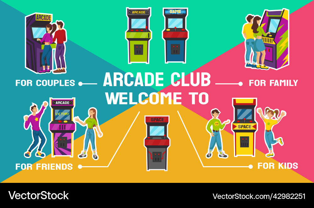 Isometric arcade machine people pinball club Isometric arcade machine people pinball club vector image