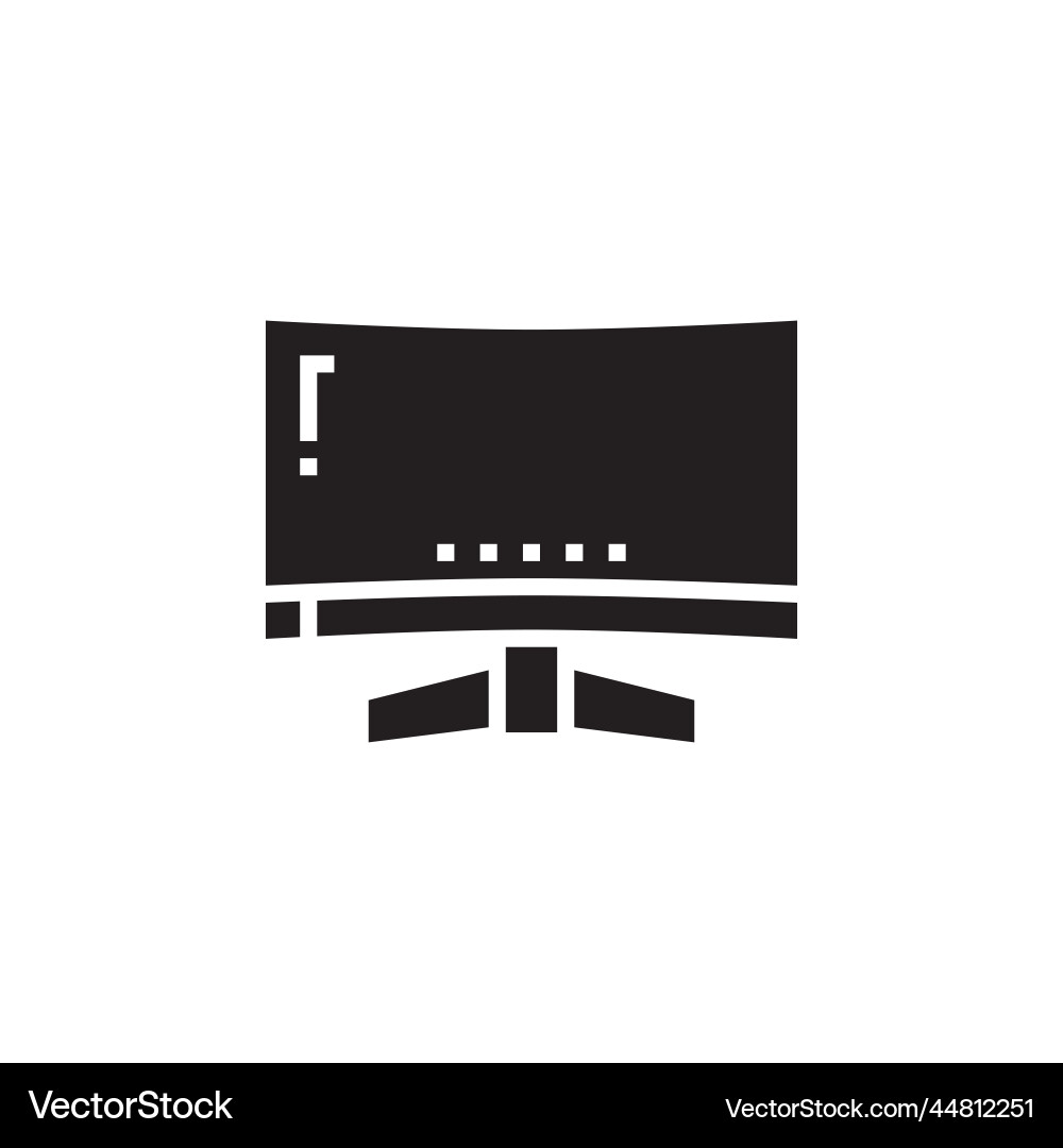 Monitor icon computer component solid style Monitor icon computer component solid style vector image