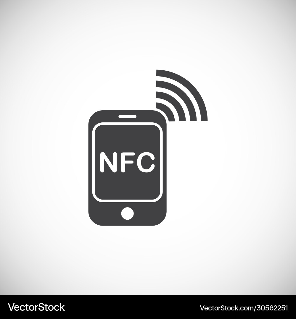 Nfc related icon on background for graphic and web Nfc related icon on background for graphic and web vector image