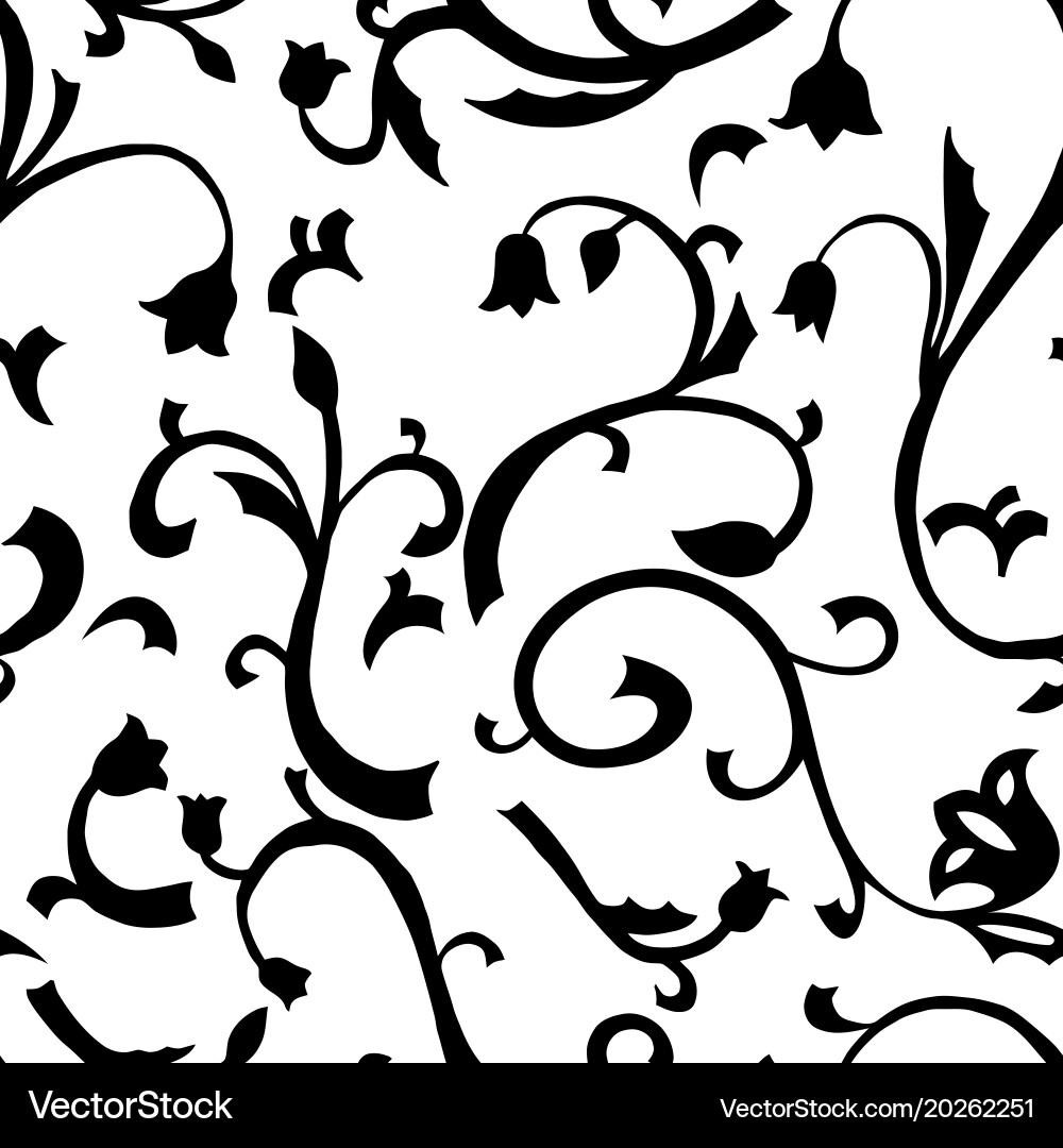 Seamless pattern background with abstract flower vector image