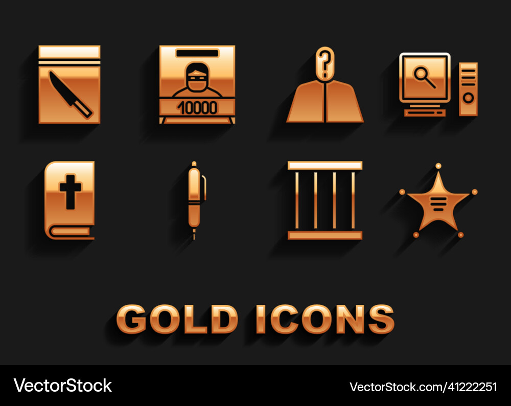 Set pen search on computer screen hexagram Set pen search on computer screen hexagram vector image