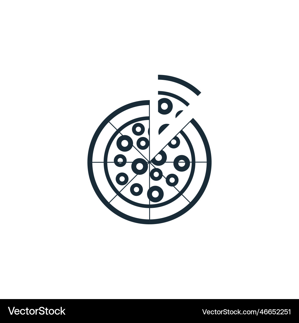 Slice of pizza icon design template elements Vector Image