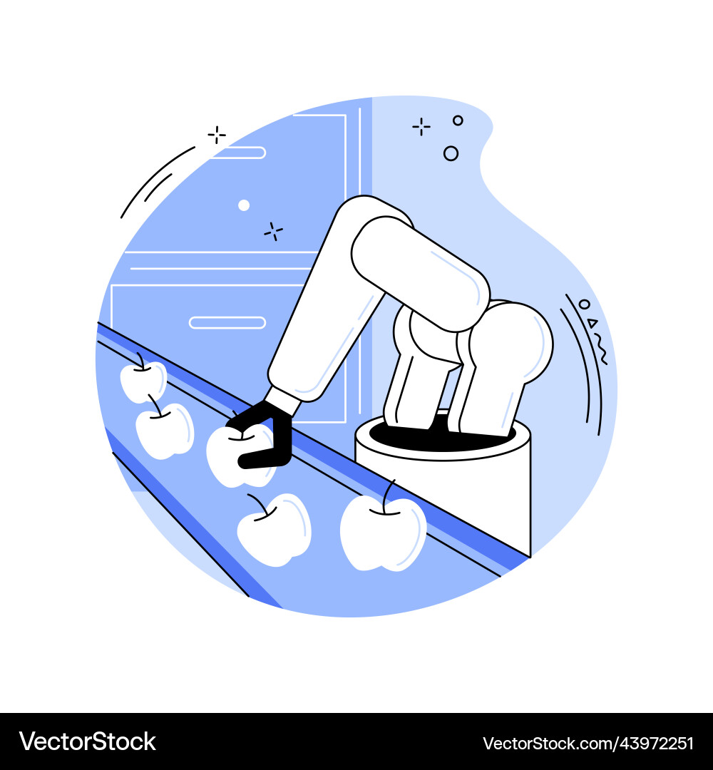 Sorting and packing robots isolated cartoon Sorting and packing robots isolated cartoon Vector Image