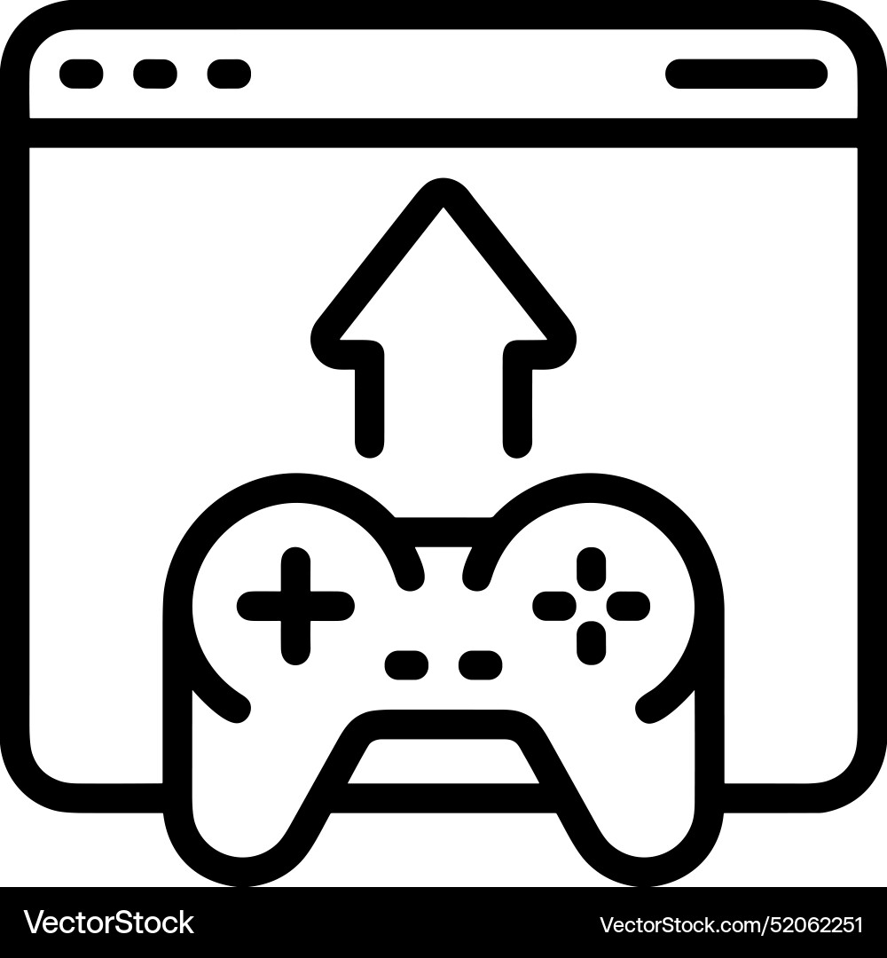 Upload outline icon symbol image Upload outline icon symbol image Vector Image