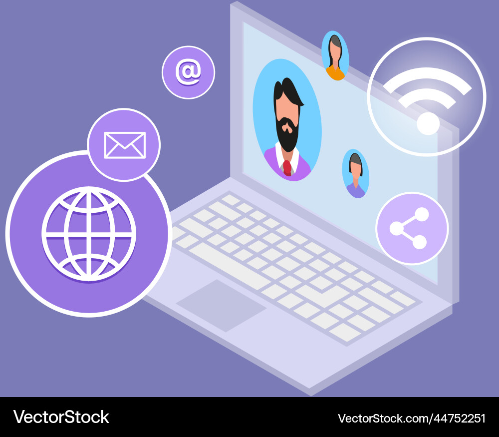 User profile in social network program User profile in social network program vector image