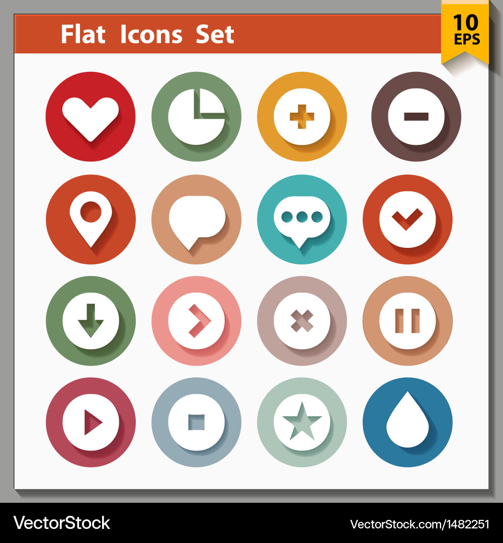 Web and interface icons collection vector image