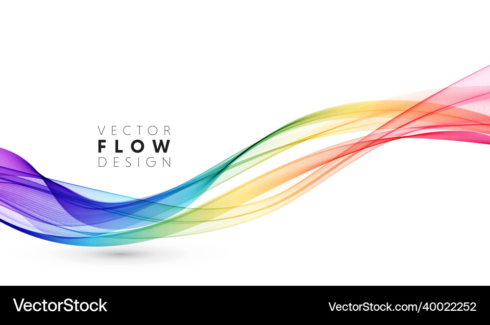 Abstract colorful flowing wave lines Royalty Free Vector