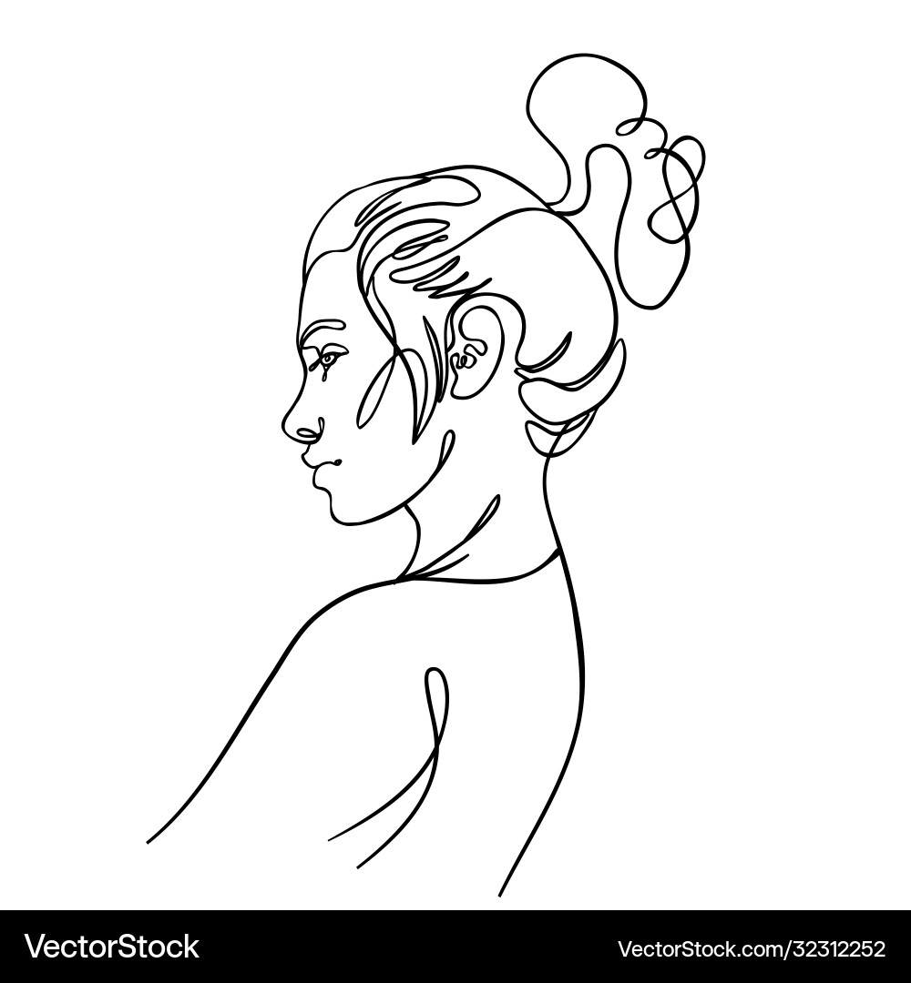 Abstract portrait young pretty woman Abstract portrait young pretty woman vector image