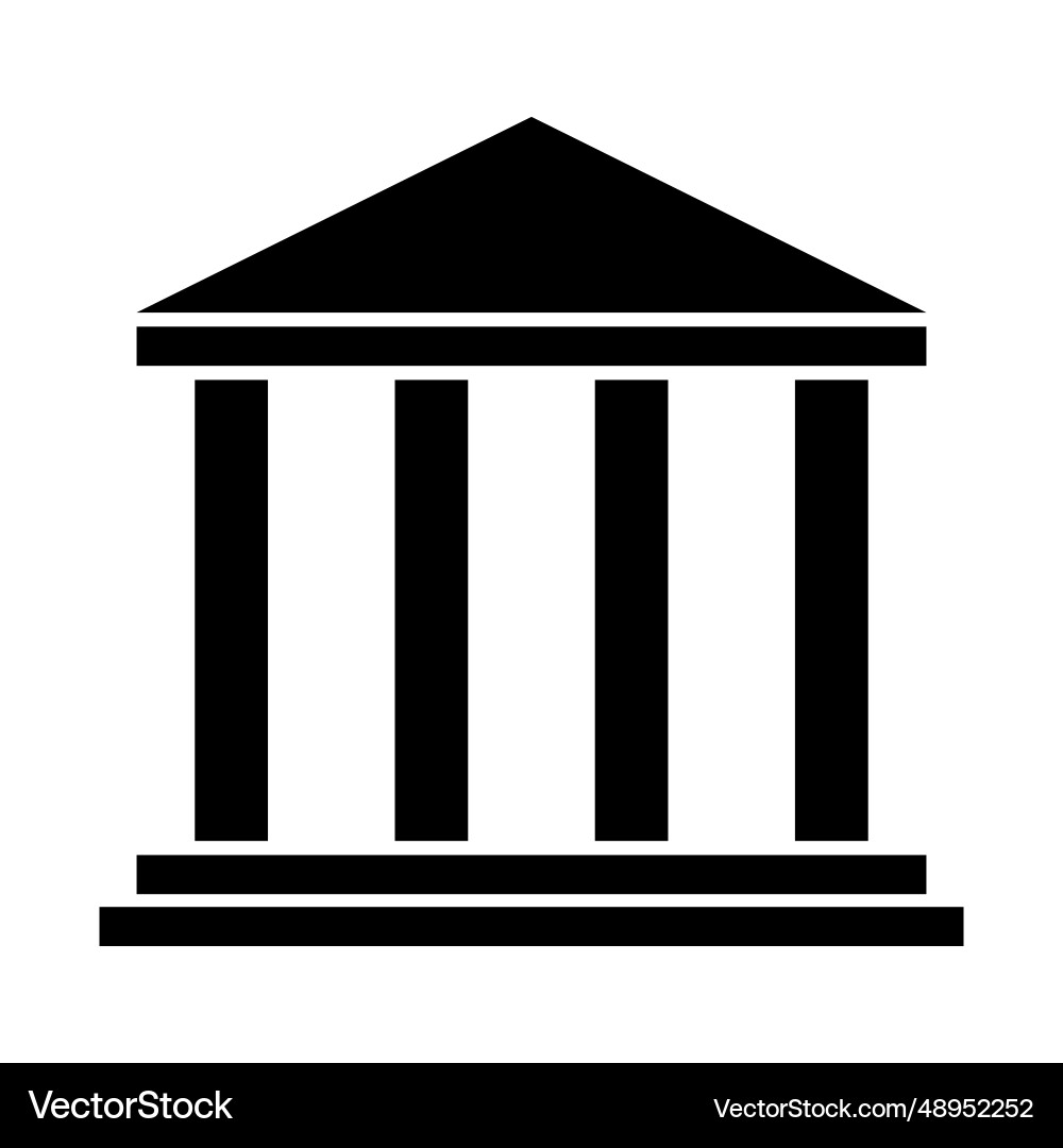Building university architecture icon museum vector image