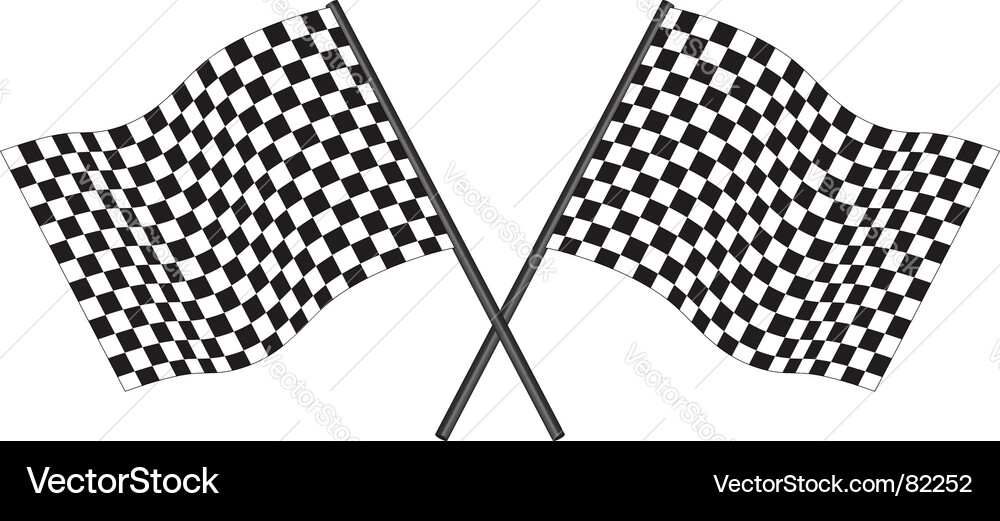 Checkered Flags Vector Image