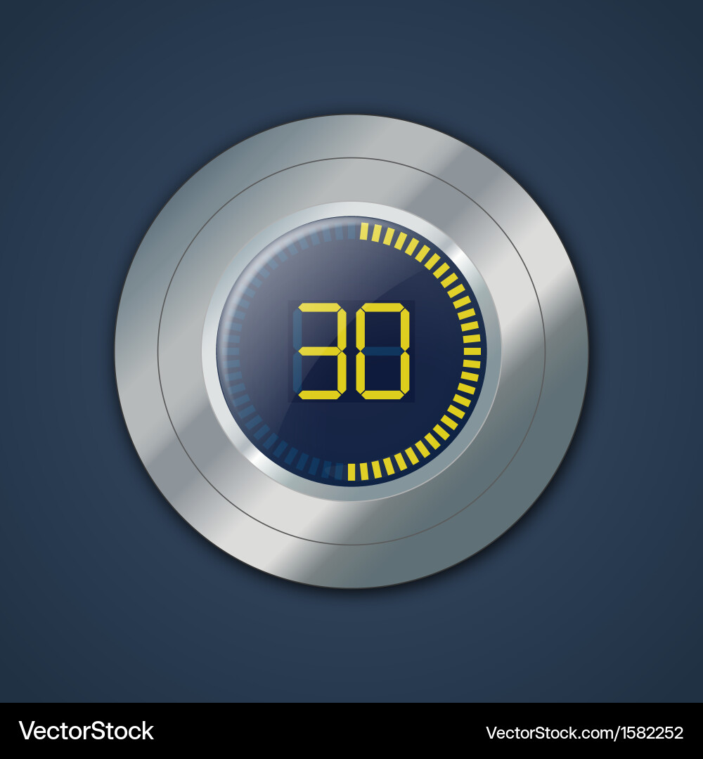 Digital timer vector image