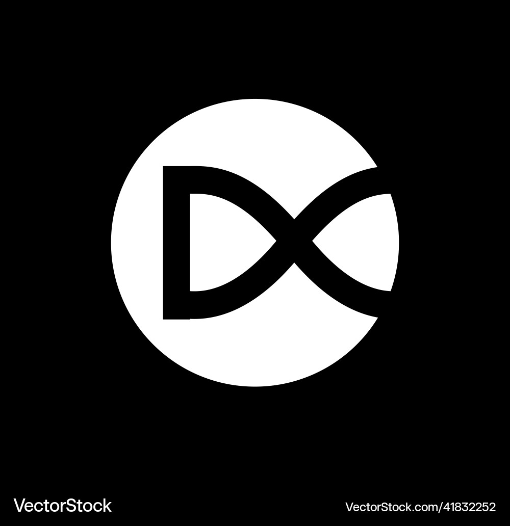 Dx company name initial letters monogram Dx company name initial letters monogram vector image