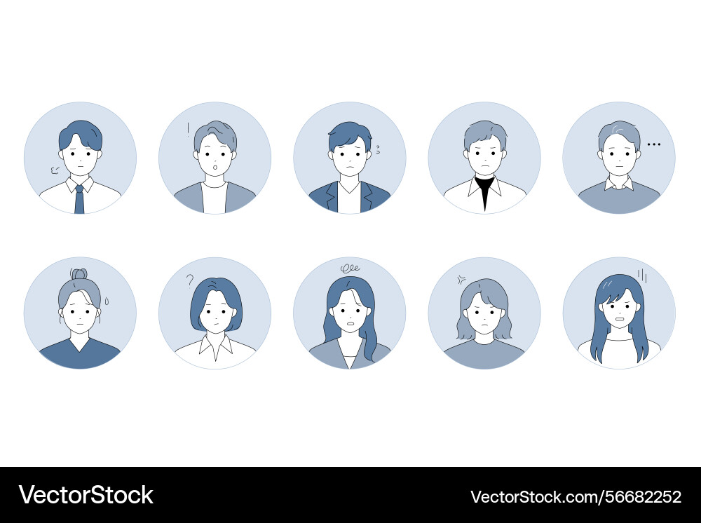 Exploring the various and distinct expressions Exploring the various and distinct expressions Vector Image