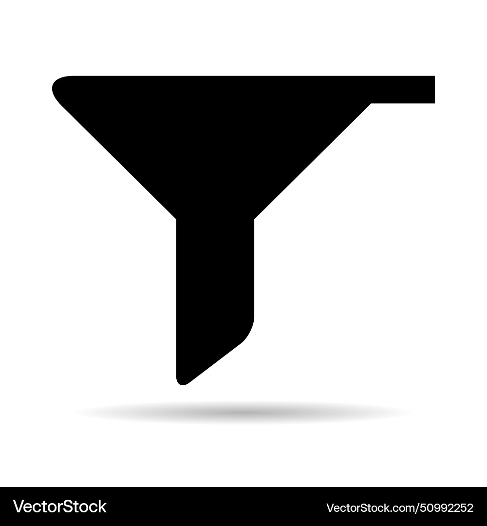Filter button web shape shadow icon filtering Filter button web shape shadow icon filtering vector image