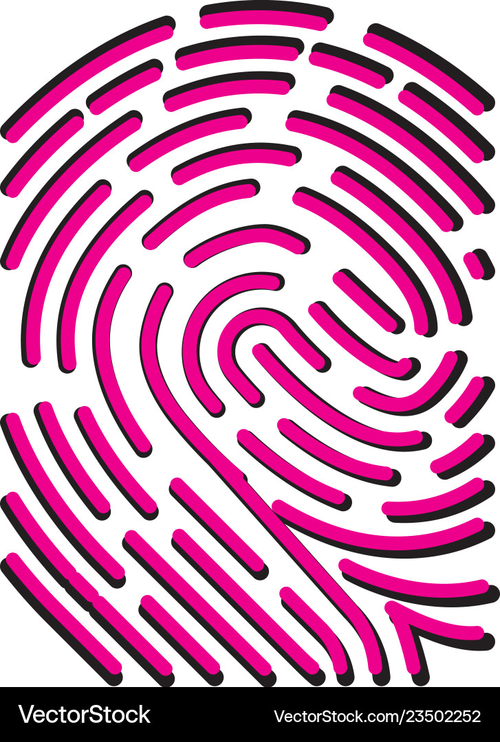 Fingerprint Scan Icon - Biometric Security Vector Image