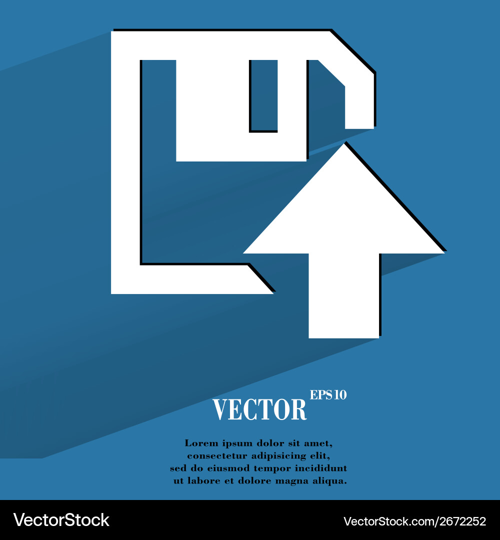 Floppy disk upload flat modern web button vector image