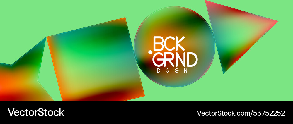 Fluid color geometric shapes abstract background Vector Image