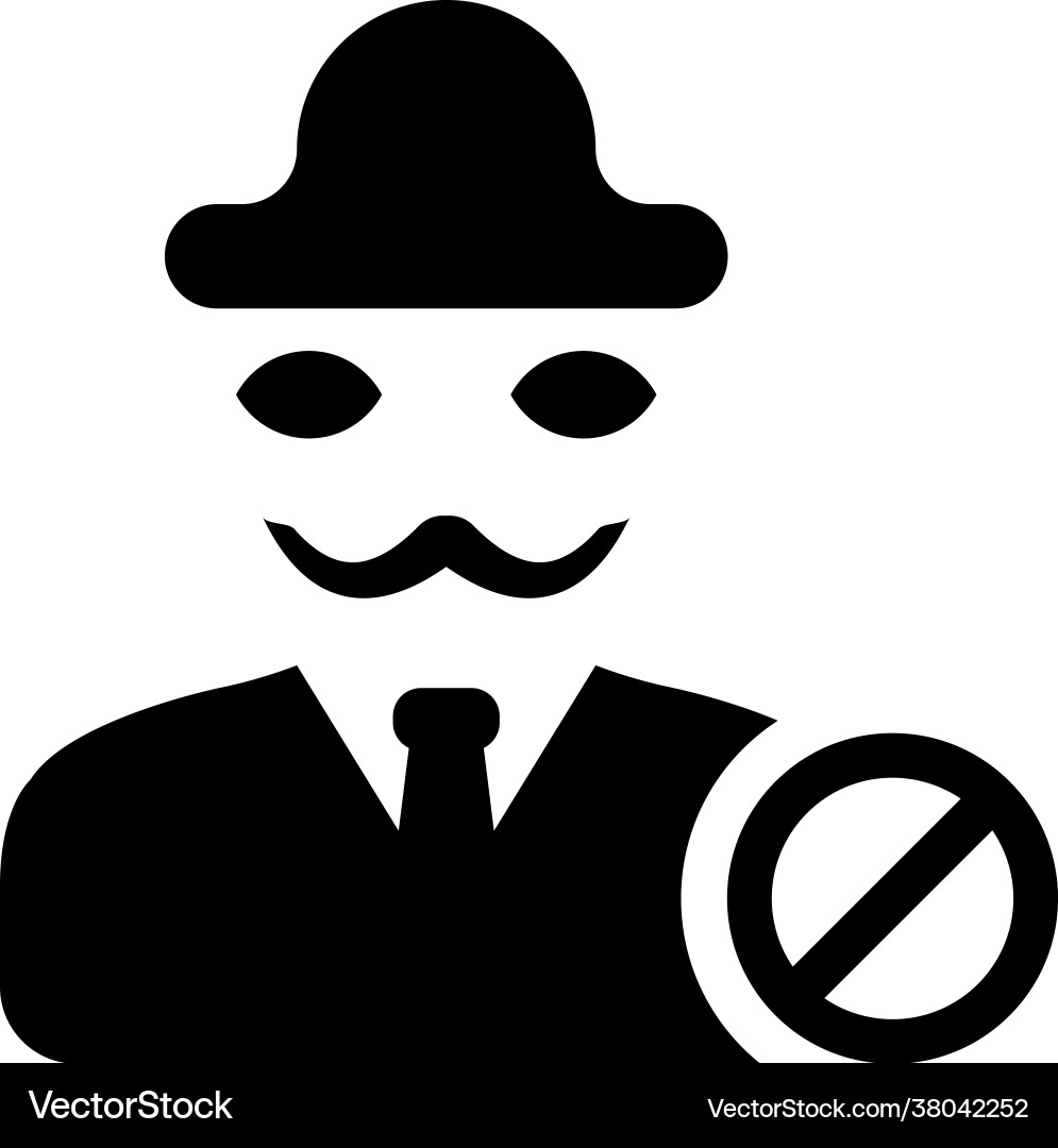 Hacker notification icon Vector Image