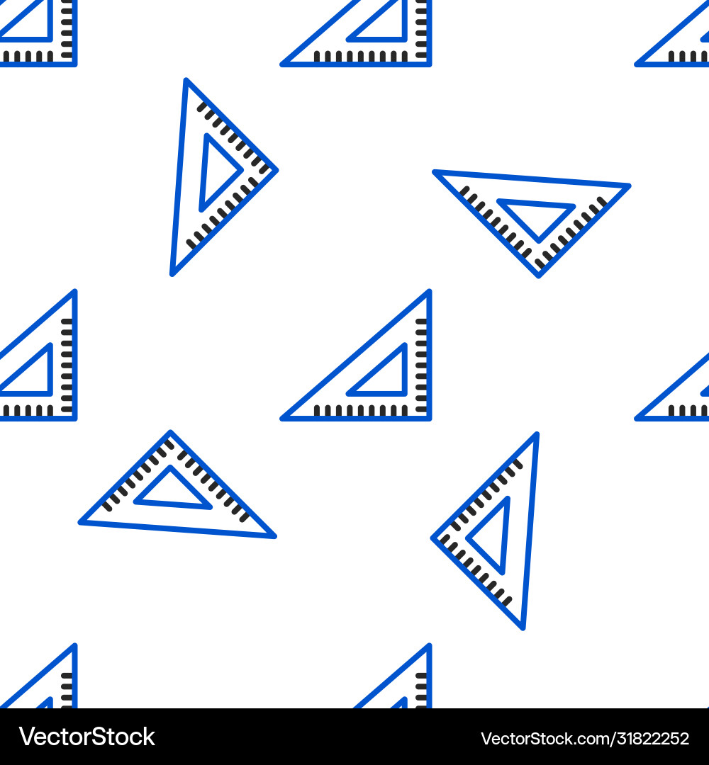 Line triangular ruler icon isolated seamless Line triangular ruler icon isolated seamless vector image