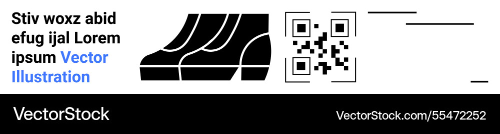 Modern qr code design with abstract shapes Modern qr code design with abstract shapes vector image