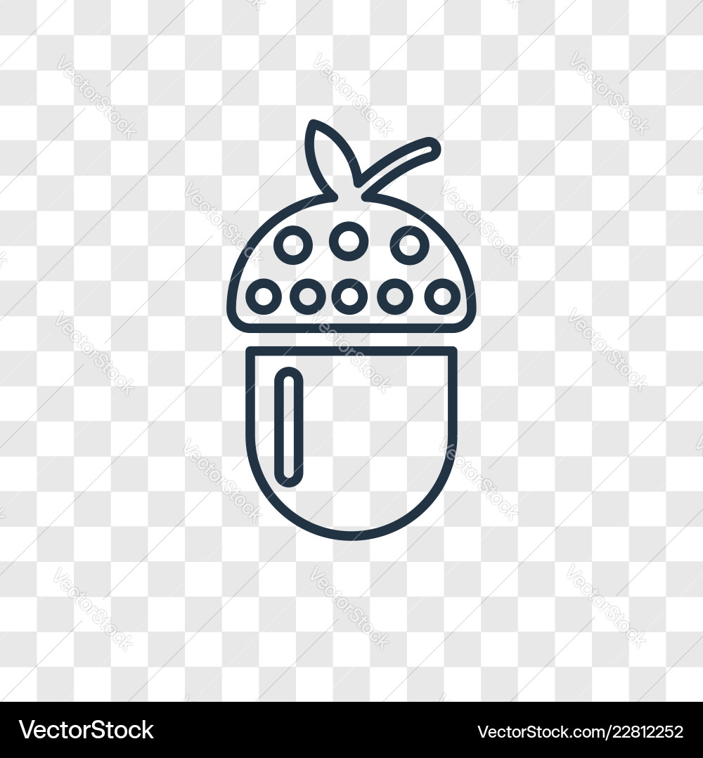 Nut concept linear icon isolated on transparent Nut concept linear icon isolated on transparent vector image
