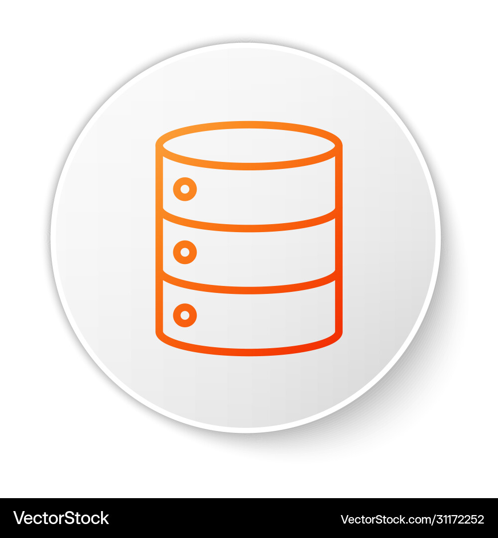 Orange line server data web hosting icon Orange line server data web hosting icon vector image