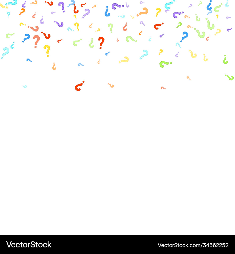 Question marks quiz doubt survey faq public poll Vector Image