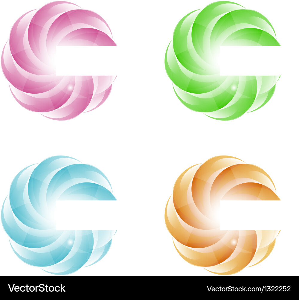 Set of abstract elements for design vector image