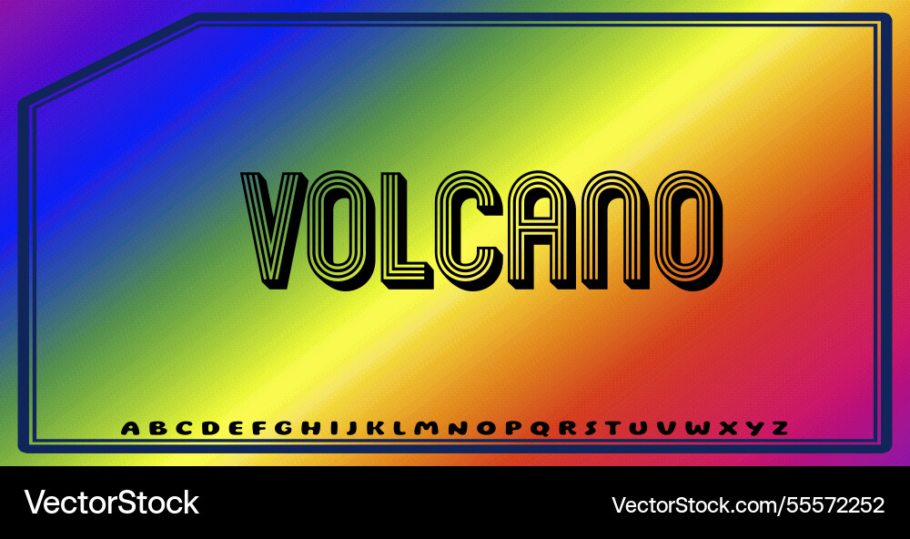 Text effects with editable colors and abstract vector image